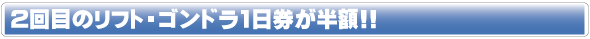2回目半額キャンペーン
